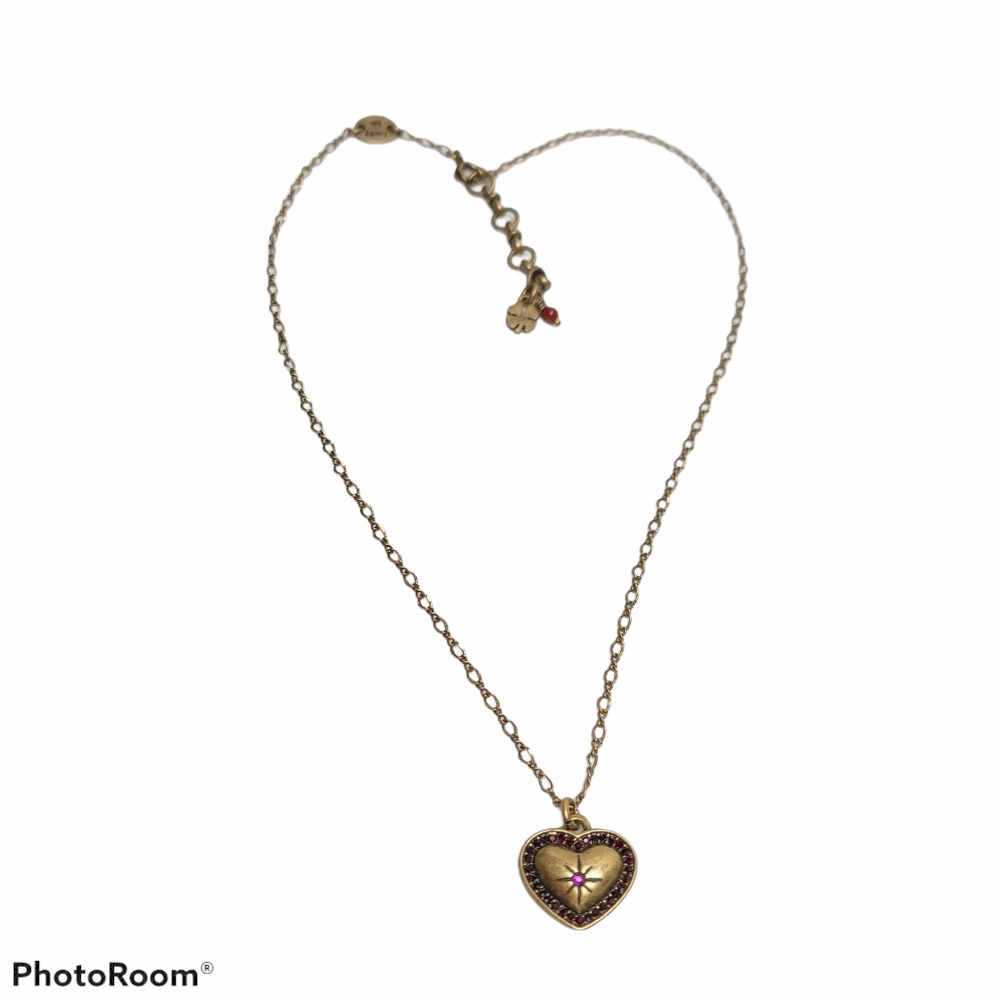 Lucky Brand | Vintage Heart Charm Necklace 1990s 2000s